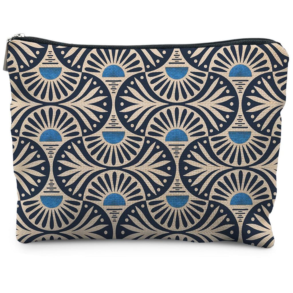 RYYCDOI Vintage Boho Colorful Sun Sunrise Sunset Makeup Bag, Sunshine Gifts Cosmetic Bags for Women, Boho Gifts for Women, Retro Mid Century Modern Art Zipper Makeup Pouch