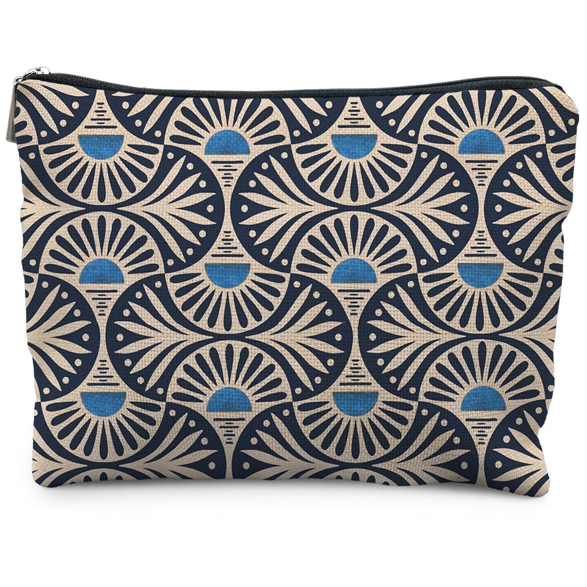 RYYCDOI Vintage Boho Colorful Sun Sunrise Sunset Makeup Bag, Sunshine Gifts Cosmetic Bags for Women, Boho Gifts for Women, Retro Mid Century Modern Art Zipper Makeup Pouch