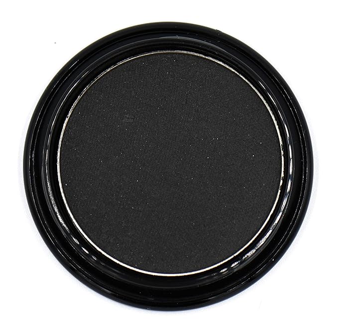Pure Ziva Black Matte Opaque Smokey Eye Onyx Midnight Zero Jet Black Pressed Powder Single Vegan Eyeshadow; Talc, Paraben & Cruelty Free