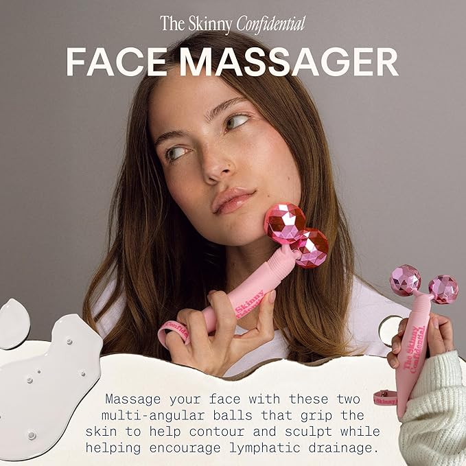 The Skinny Confidential Pink Balls Eye & Facial Roller Massager
