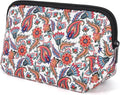AJLTPA Waterproof Neoprene Cosmetic Bag, Paisley Floral