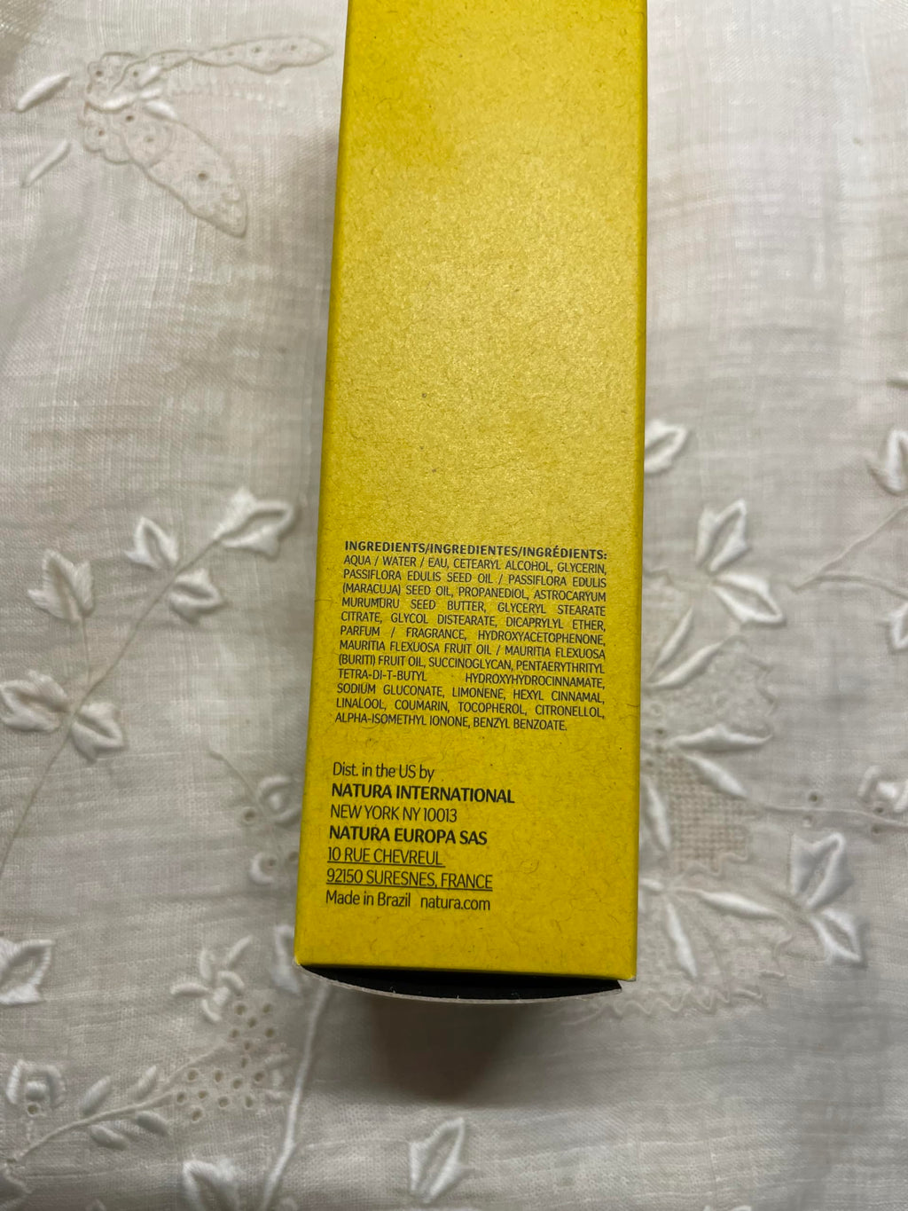 natura - Passion Fruit Hand Cream - Calming Balm - Fast Absorption - 24-Hour Deep Hydration Skin Moisturizer - Vegan Skin Care - Brazilian Beauty Secrets - Self Care & Body Care - 2.6oz (75g)