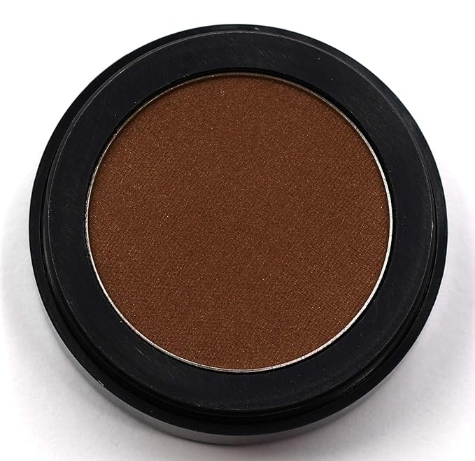 Pure Ziva Brazilian Brown Cinnamon Chestnut Bronze Pressed Powder Single Vegan Eyeshadow; Talc, Paraben & Cruelty Free