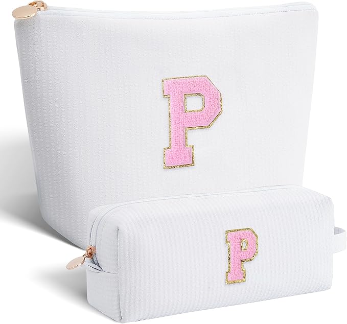 Btffitting Gifts for Teen Girls Women - Birthday Gifts for 10 11 12 13 14 15 16 17 18 Years Old Girl,Makeup Bag Cosmetic Bag,Teacher Gift Trendy Stuff Toiletry Bag - White,P