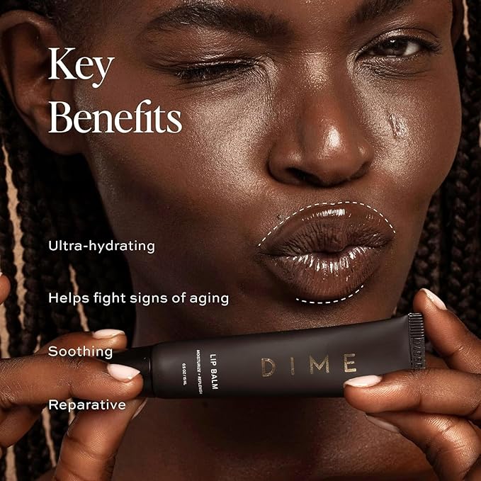 DIME Beauty Lip Balm - Hydrating Clear Lip Balm with Shea Butter, Meadowfoam Seed Oil & Phytosterols, Anti-Aging Lip Treatment for Dry Lips, 0.5 oz / 15 ml