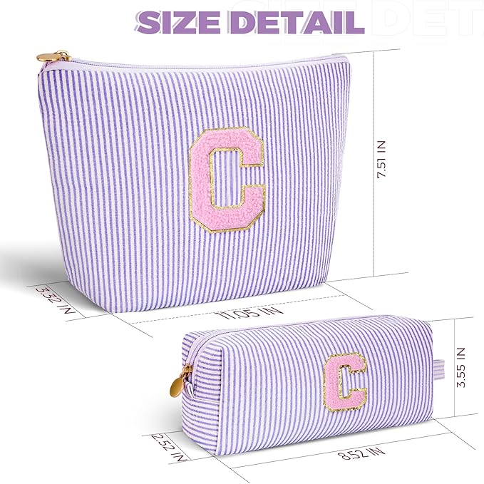 Btffitting Gifts for Teen Girls Women - Birthday Gifts for 10 11 12 13 14 15 16 17 18 Years Old Girl,Makeup Bag Cosmetic Bag,Teacher Gift Trendy Stuff Toiletry Bag - Lavender,C