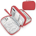 FYY Electronic Organizer, Travel Tech Pouch Bag, Large, Red