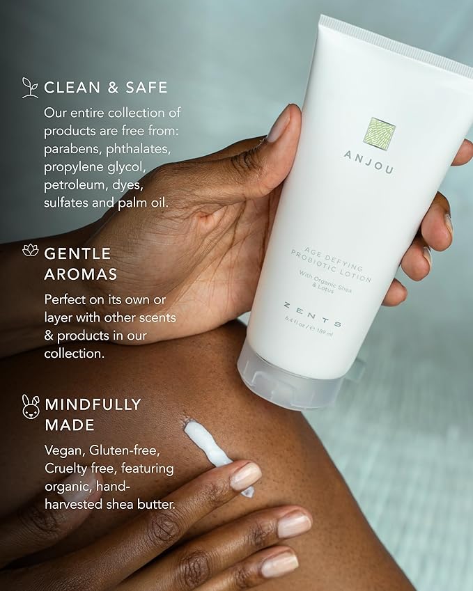 Zents Age-Defying Probiotic Body & Hand Lotion (Anjou) 6.4 fl oz