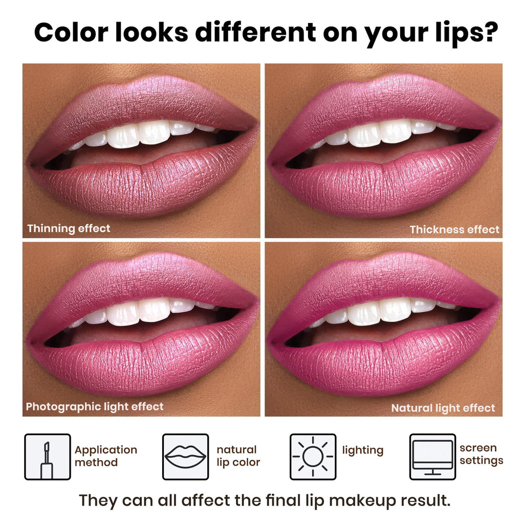 ilembane Burgundy Metallic Liquid Lipstick, Long Lasting - Be Brave