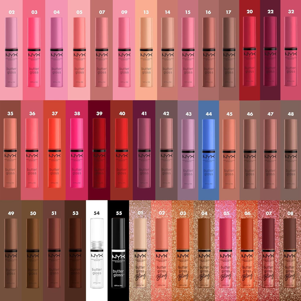 NYX PROFESSIONAL MAKEUP Butter Gloss, Non-Sticky Lip Gloss - Red Velvet (Deep Red)