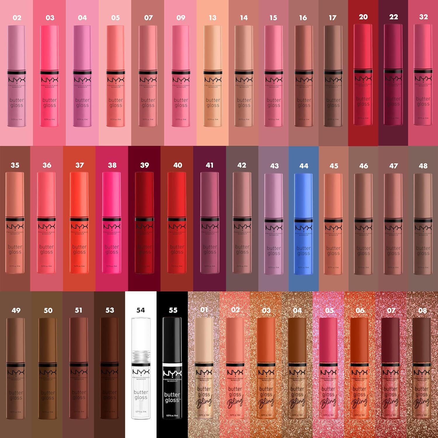 NYX PROFESSIONAL MAKEUP Butter Gloss, Non-Sticky Lip Gloss - Red Velvet (Deep Red)