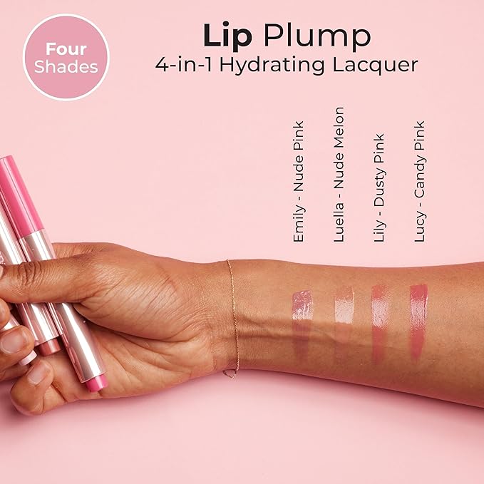 MCoBeauty Lip Plump 4-in-1 Hydrating Lacquer - Emily, Natural Mauve