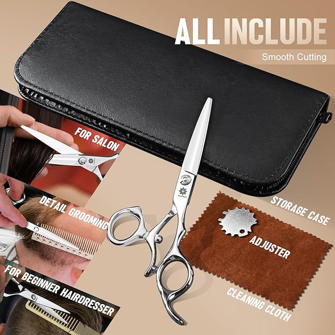 Dream Reach 6" Swivel Shears - 440C Hair Cutting Scissors Salon Home