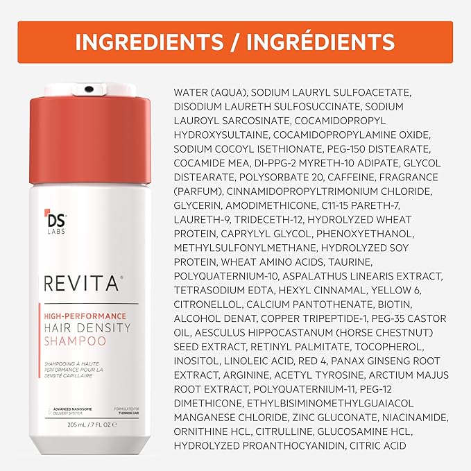 DS Labs Revita Hair Density Shampoo & Conditioner for Thinning Hair, 205 mL