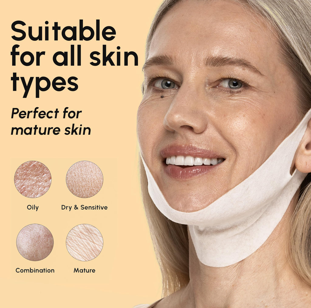 MAREE V Line Lifting Mask with 24K Gold – Deep Collagen Face Mask for Women – Jawline Shaper Mask with Retinol & Hyaluronic Acid – Neck Tightening & Firming - Double Chin Strap for Face Lift