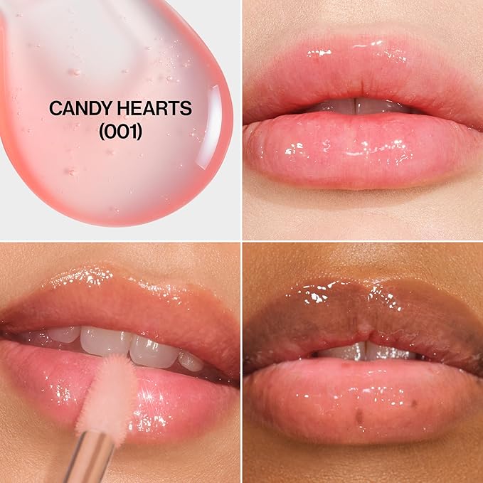 REVLON Super Lustrous Glimmer Lip Oil, 001 Candy Hearts, 0.13 fl oz