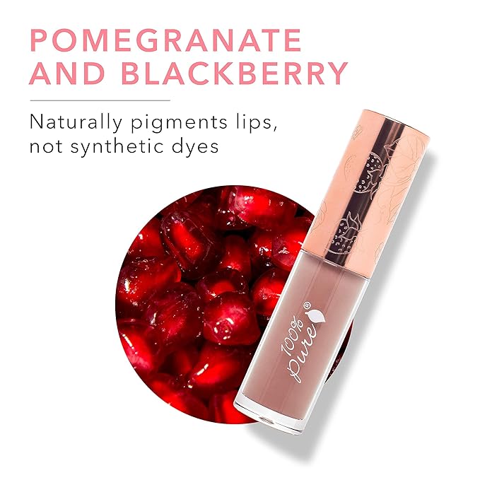 100% PURE Lip Gloss, Pink Caramel, 0.17 fl oz