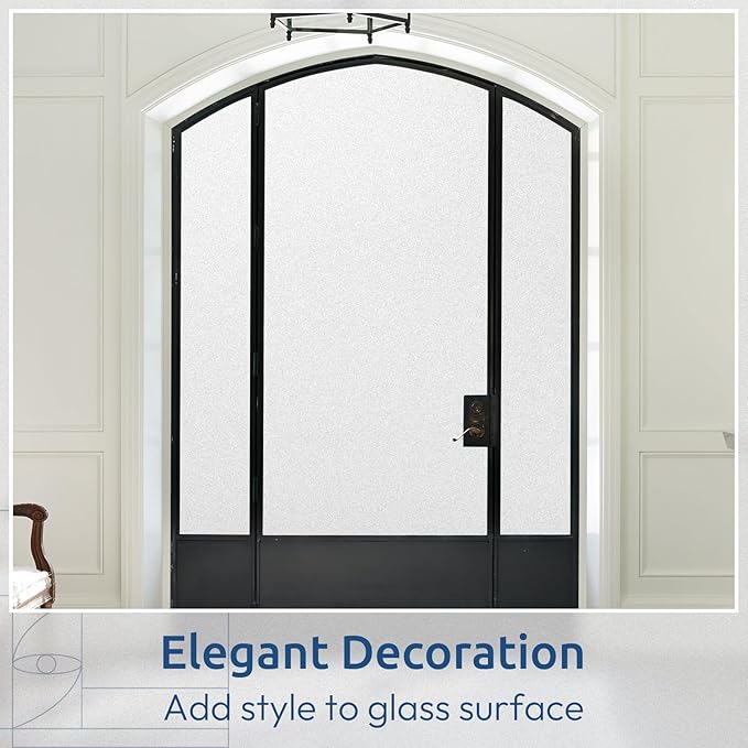 rabbitgoo Frosted Glass Window Privacy Film, No Glue, White, 11.8" x 78.7"