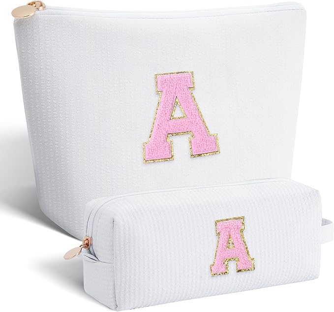Btffitting Gifts for Teen Girls Women - Birthday Gifts for 10 11 12 13 14 15 16 17 18 Years Old Girl,Makeup Bag Cosmetic Bag,Teacher Gift Trendy Stuff Toiletry Bag - White,A