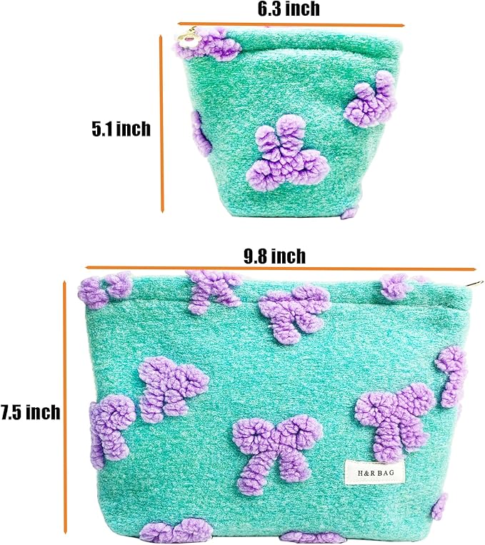 getgto 2 Pcs Makeup Bags, Large Cosmetic Bag Travel Toiletry Bag