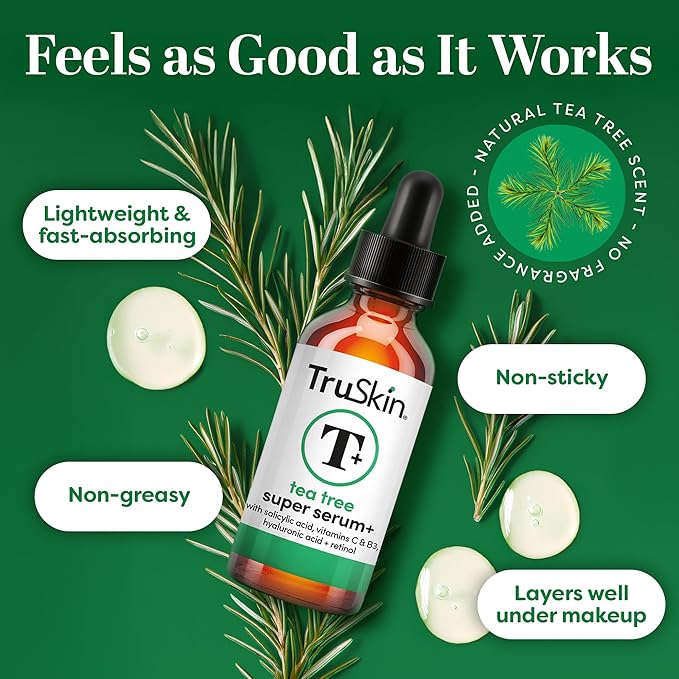 TruSkin Tea Tree Acne Serum with Salicylic Acid & Retinol, 2 fl oz