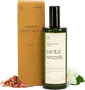Craft & Kin Premium Santal Woods Room Spray – Long-Lasting Air Freshener for Home – Natural Essential Oil Linen & Pillow Spray – Odor Eliminator Aroma Mist for Bedroom & Washroom – 6.76 oz