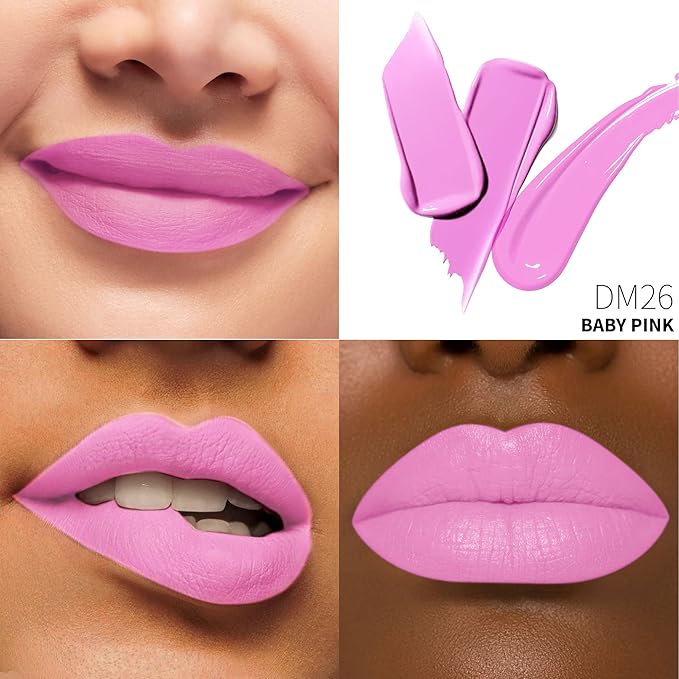 Depuplum Pink Lipstick Matte for Women Clor Stay Long Lasting Lipsticks