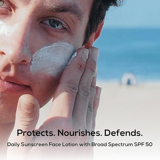 MARLOWE. Face Moisturizer with SPF 50, Daily Sunscreen Lotion, 3.4 oz