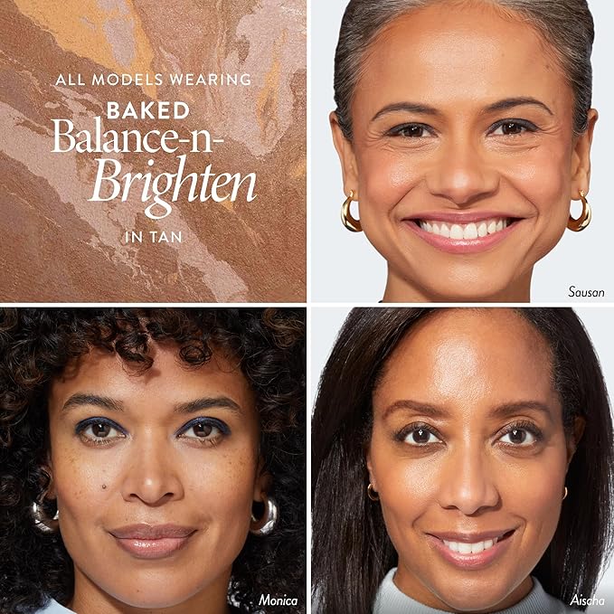 LAURA GELLER NEW YORK Award-Winning Baked Balance-n-Brighten Color Correcting, Travel Size, Powder Foundation – Deep – Handmade in Italy – Buildable, Matte Finish – For Mature Skin