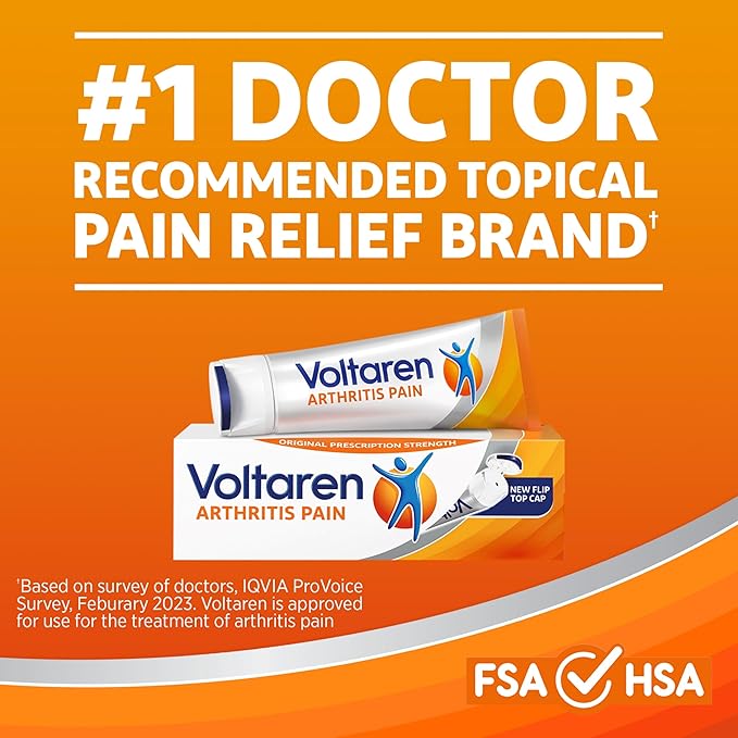 Voltaren Arthritis Pain Gel, Diclofenac Pain Relief Cream, 100 g, 2 Pack