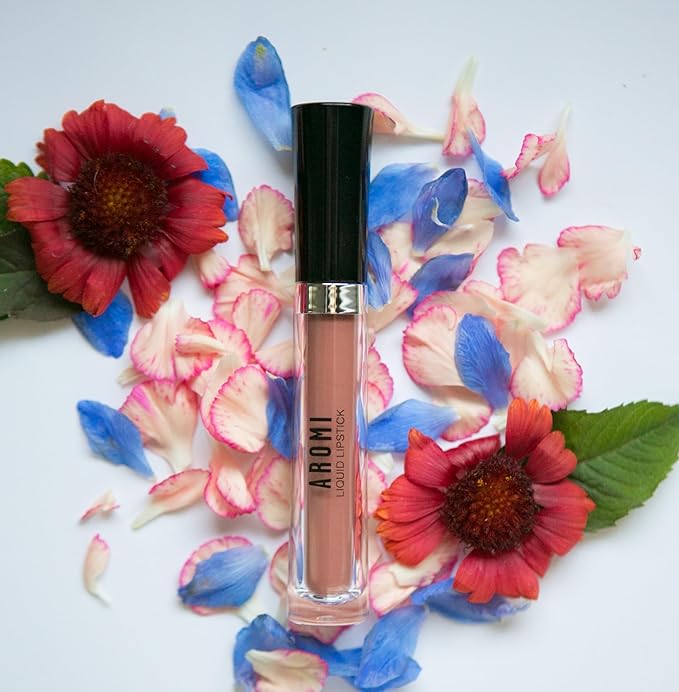 Aromi Matte Liquid Lipstick | Long-Lasting, Sand Beige Lip Color for Women, Tan Shade, Waterproof, Smudge + Transfer Proof (Caramel Nude)