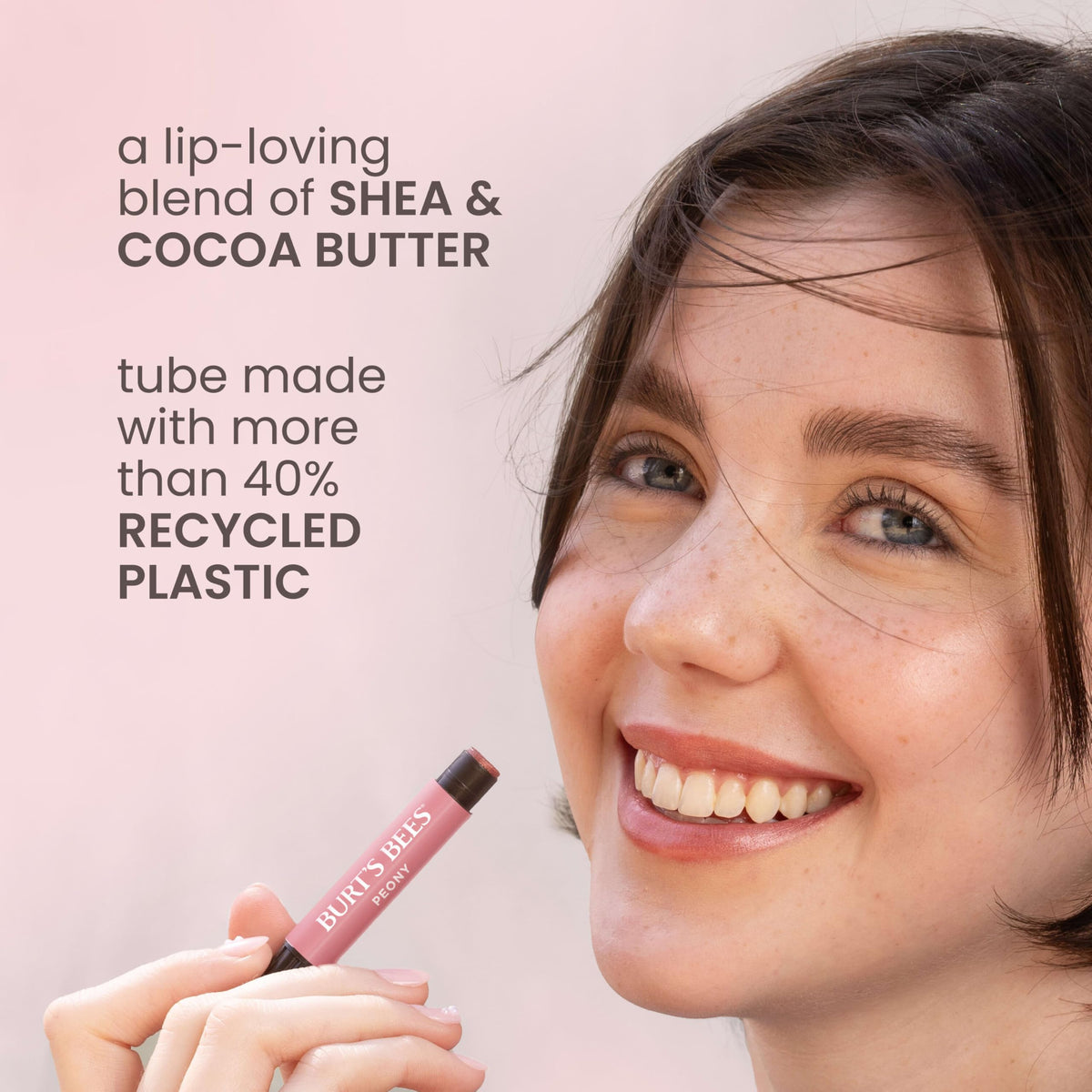Burt's Bees Shimmer Lip Tint, Tinted Lip Balm Stick, Moisturizing for All Day Hydration with Natural Glowy Pigmented Finish & Buildable Color, Fig, 1 Tube, 0.09 oz.