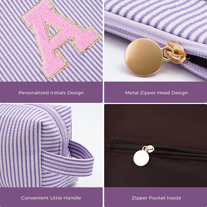 Btffitting Gifts for Teen Girls Women - Birthday Gifts for 10 11 12 13 14 15 16 17 18 Years Old Girl,Makeup Bag Cosmetic Bag,Teacher Gift Trendy Stuff Toiletry Bag - Lavender,A