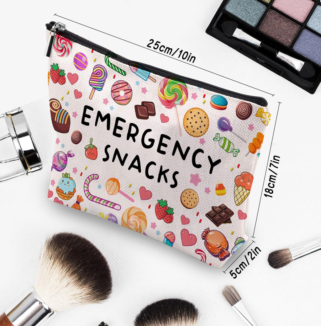 CEASQVAA Snack Bags, Emergency Food Bag Packing Cubes for Women Trip Gifts Favors Travel Bag Essentials, Emergency Snacks Gifts for Her Makeup Cosmetic Bag Pouch Purse