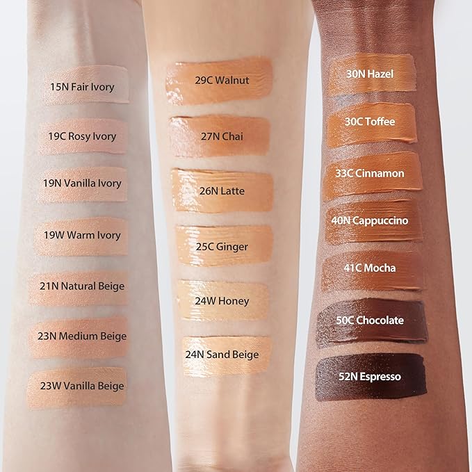 milktouch Cushion Foundation, 24H Flawless Skin, Radiant Shine, No Oxidation, Long-Lasting, Non-Creasing, 60% Hydrating Skincare Infused Korean, Stocking Stuffers, Christmas Gifts (24W Honey)