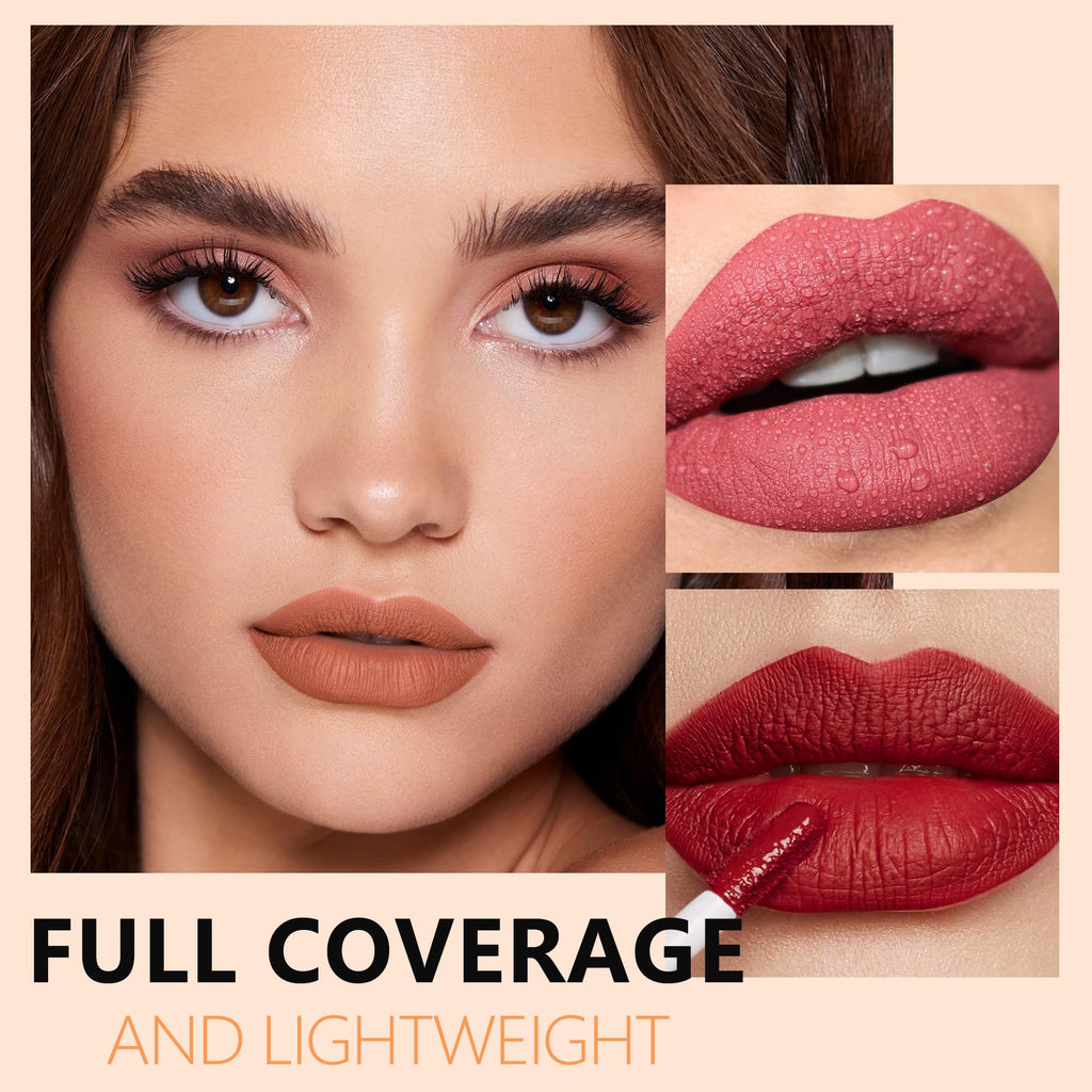 HANLADY Pink Lipstick Matte Long Lasting Lipsticks for Women Smudgeproof
