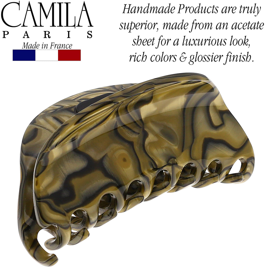 Camila Paris CP2959 French Hair Clip for Women, Small Handmade, Bronze, Strong Hold Grip Hair Clips for Women, No Slip Durable Styling Girls Hair Accessories, Made in France