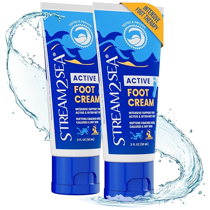 STREAM 2 SEA Active Foot Cream 2 Pack, Neem & Tea Tree