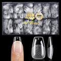 UNA GELLA 600Pcs Short Coffin Nail Tips, Short Coffin Press On Nails