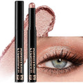 Wugbc Rose Gold Shimmer Eyeshadow Stick, Waterproof Cream Eye Shadow Pencil Long-Lasting Crease-Proof Glitter Eyeshadow Crayon Smooth High Pigmented Highlighter Neutral Eye Shadow Liner Makeup