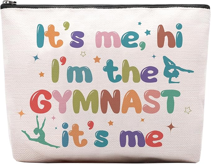 CEASQVAA Gymnast Gymnastics Stuff Gifts Makeup Bag, Graduation Birthday Gift, It's Me, Hi I'm The Gymnast Bag Gift For Women