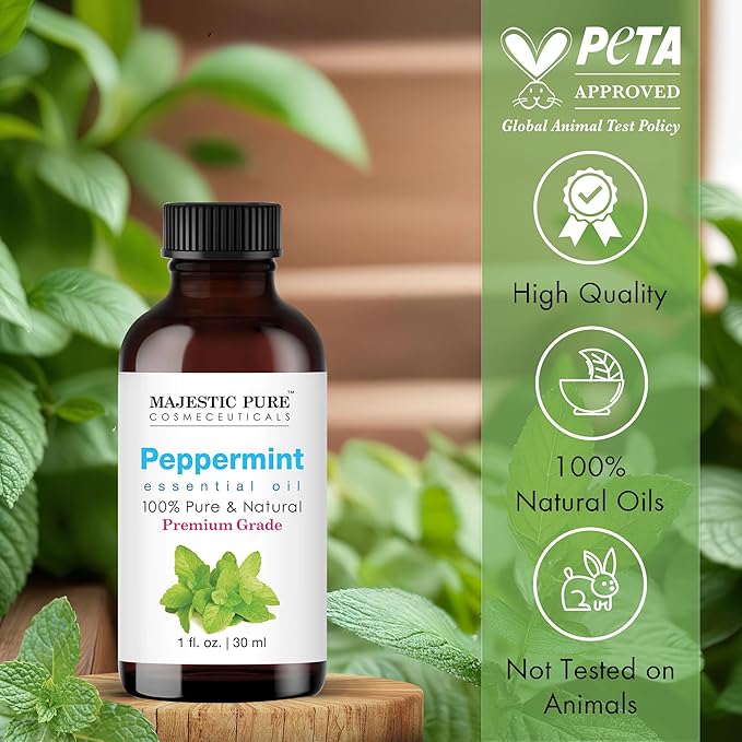 Majestic Pure Peppermint Essential Oil for Diffuser - 1 Fl Oz