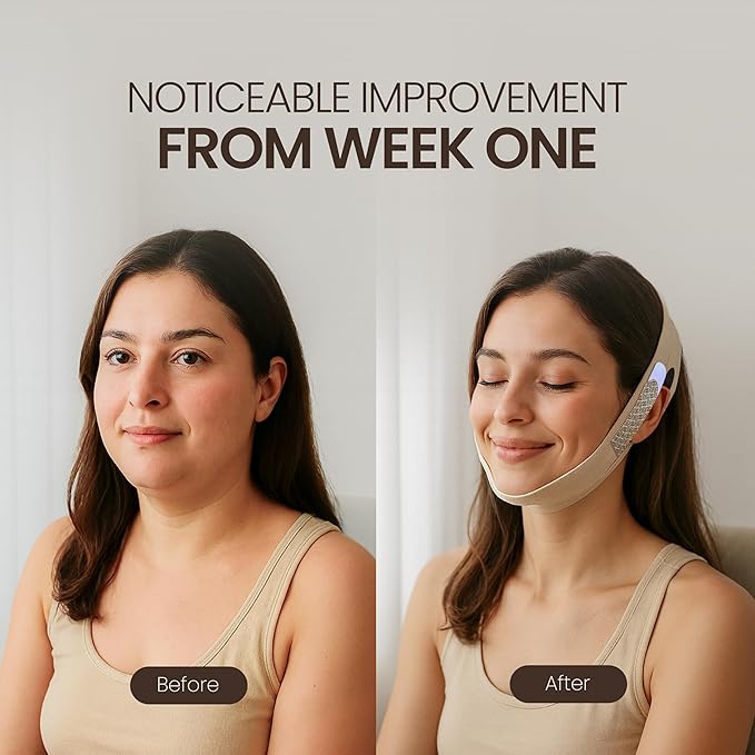 SALUTE VITAM Adjustable Chin Strap for Double Chin & Face Slimming - V-Line Lifting Band for Sleeping, One Size Fits Most