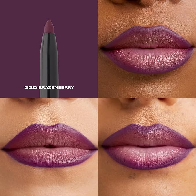 Milani Understatement Lipliner Pencil - Highly Pigmented Retractable Soft Lip Liner Pencil, Easy to Use Lip Makeup - Brazenberry Lip Liner