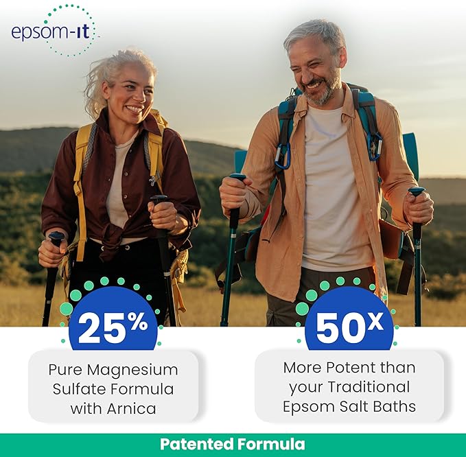 EPSOM-IT Soothing Nerve Magnesium Lotion, Epsom Salt, Arnica Cream, 4-Pack