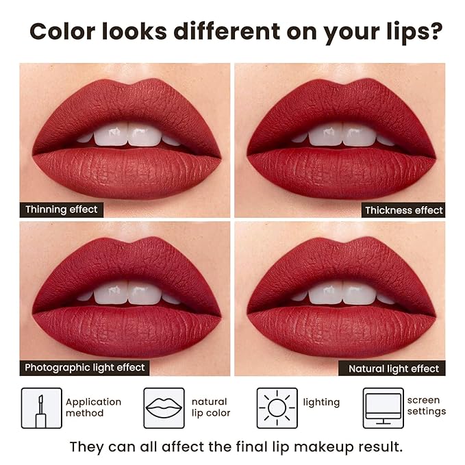 ilembane Warm Nude Matte Liquid Lipstick Long Lasting Vegan - Nude Pink