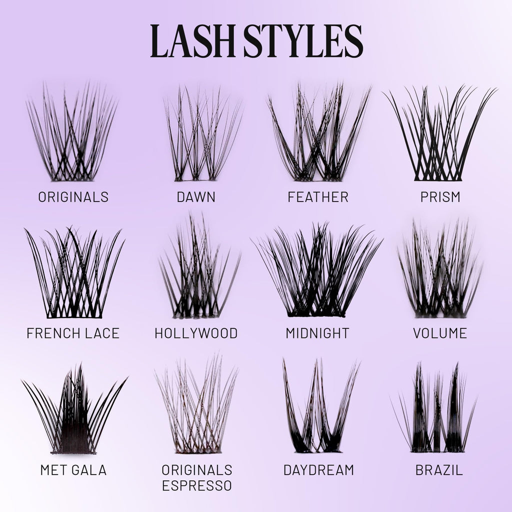 Lilac St Volume Lash Clusters for DIY Lash Extensions, Volume, 14mm
