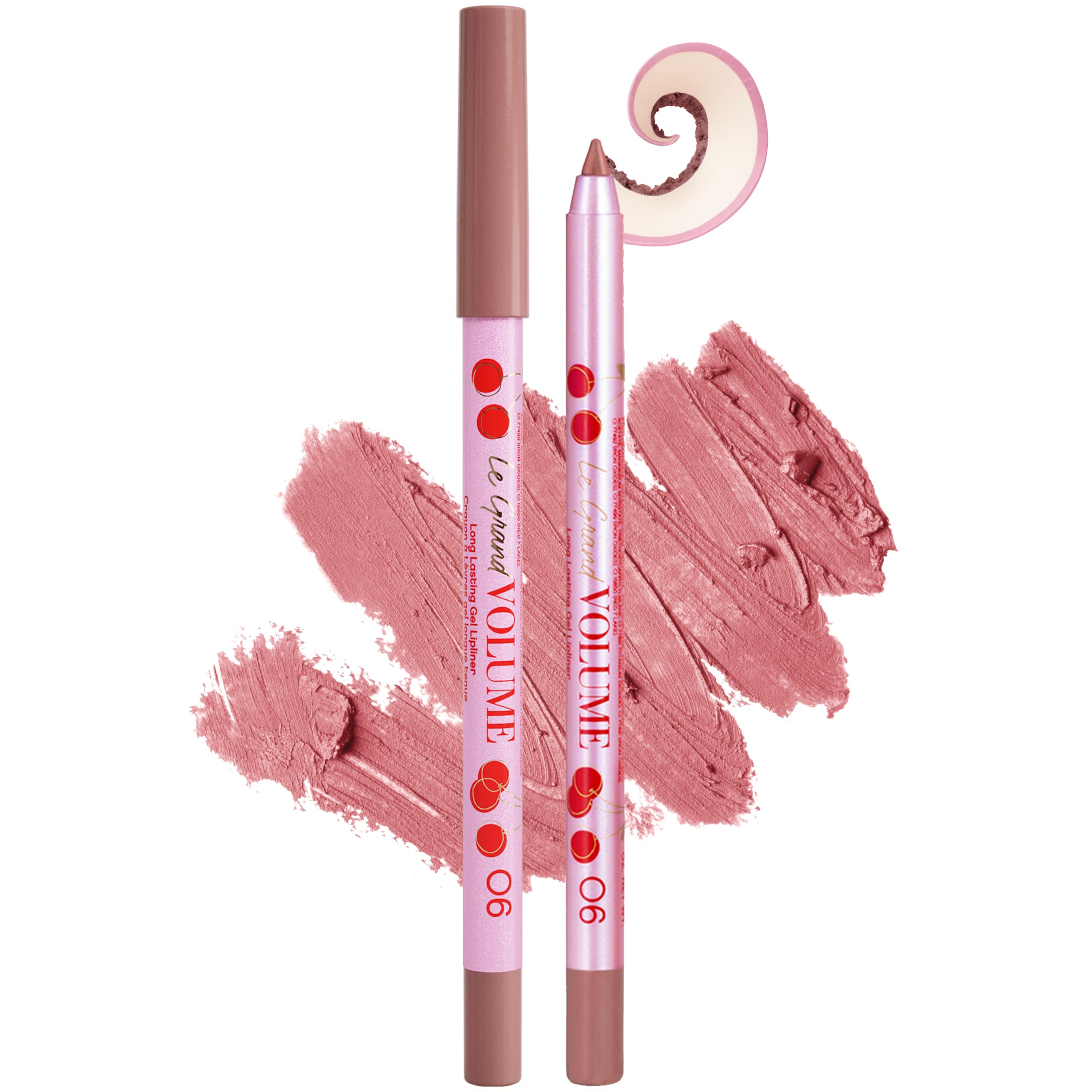 Vivienne Sabó Gel Lipliner Le Grand Volume Sharpenable, Long-Lasting Smudge-Proof Lip Liner & All-Over Lip Color, Creamy Precision Formula, Comfortable Wear, 06 Natural Pink