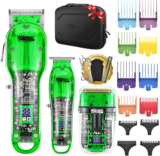 DSP 3-in-1 Hair Clipper Trimmer Shaver Kit for Men, Travel Case Cordless