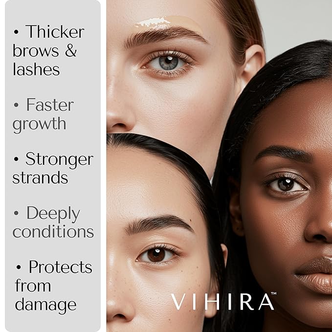 Vihira Organic Golden Castor Oil (2 Fl Oz | Premium Grade), True Cold Pressed, 100% Pure, Hexane Free, for Hair, Eyelash, Eyebrow, Cuticles, Nails, Skin, Belly Button & More.